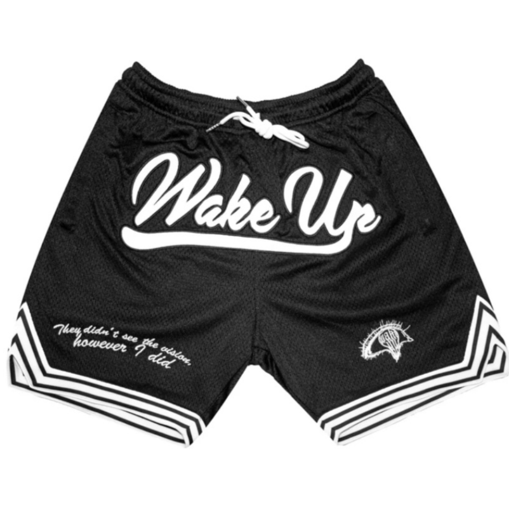 WAKE UP-THE VISION" SHORTS BLACK